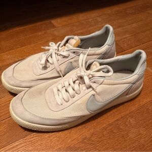 Nike White and Beige Men's Athletic Sneakers